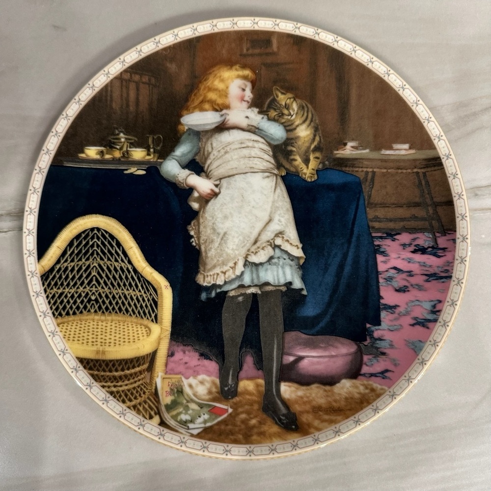 Tempting Fare by Charles Burton Barber Vintage Collector’s Plate 587